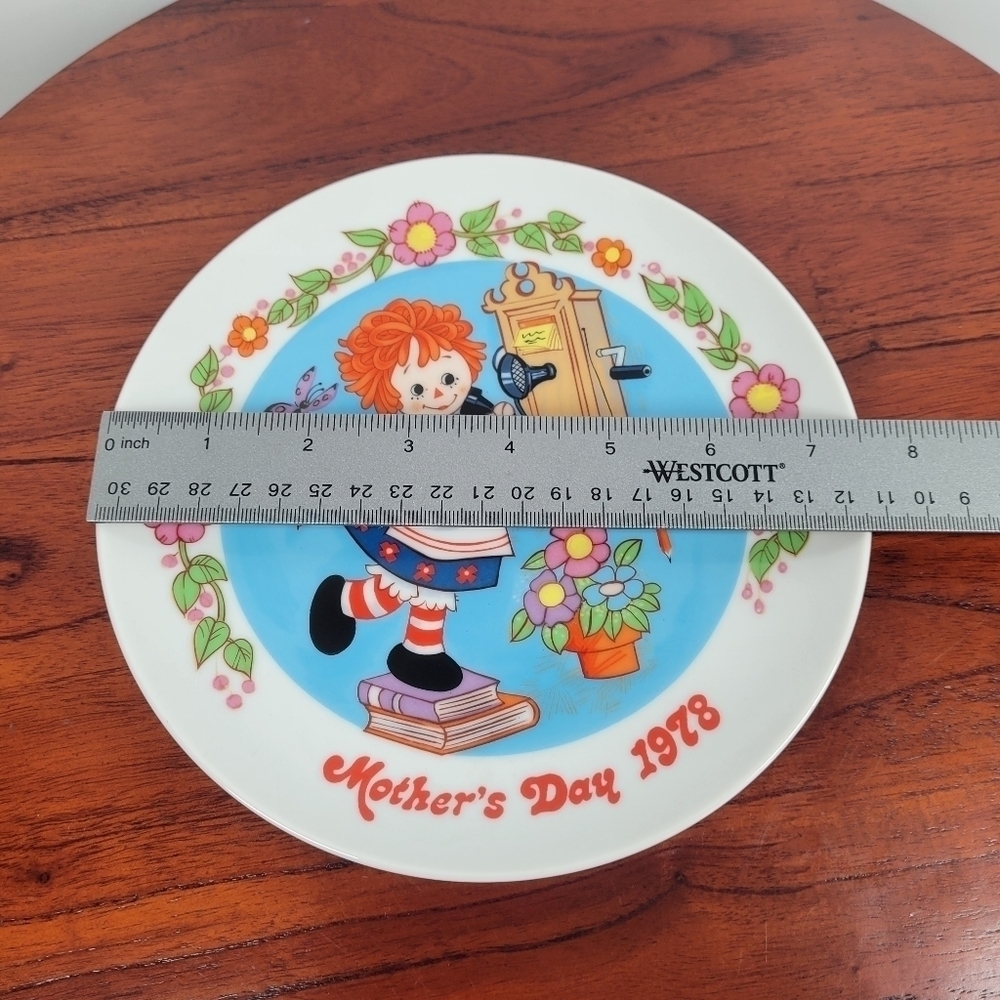 Raggedy Ann Wall Plate Schmid Mother's Day Plate 1978 Limited Edition Wall Decor - Picture 9 of 11